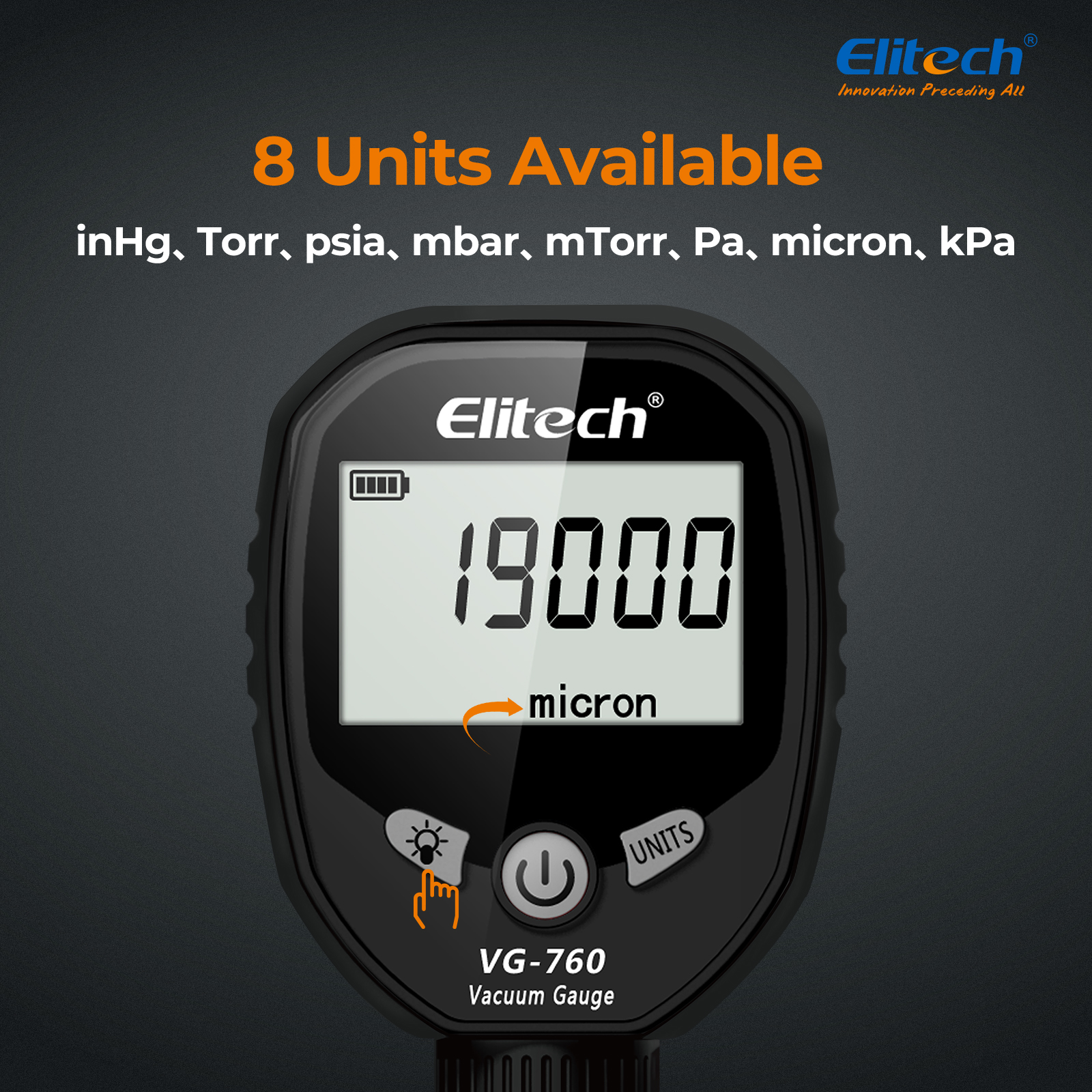 Elitech PT-500 Wireless HVAC Pressure Gauge Temperature Clamp