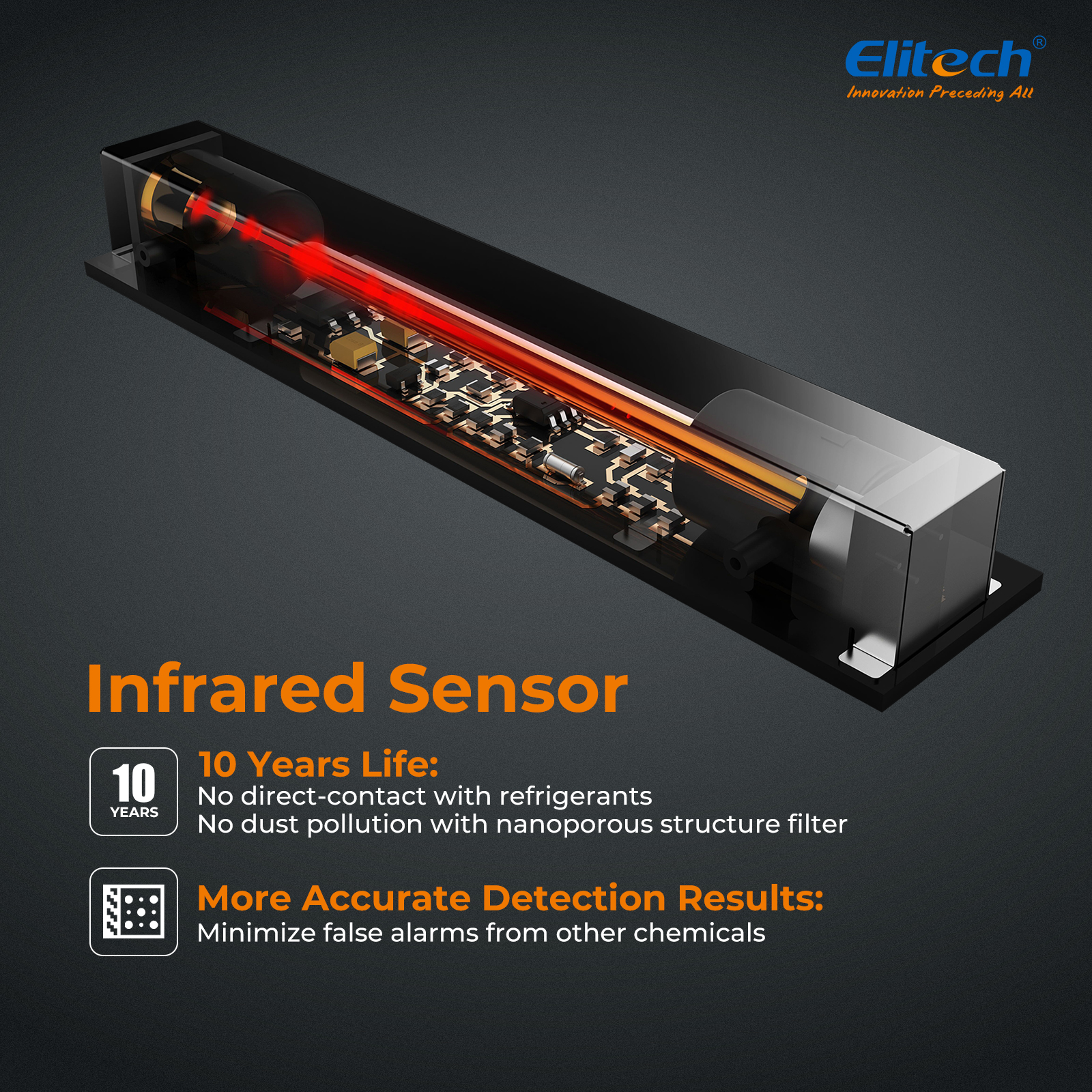 Elitech ILD-100 Infrared Leak Detector 10 Yrs Infrared Sensor Life
