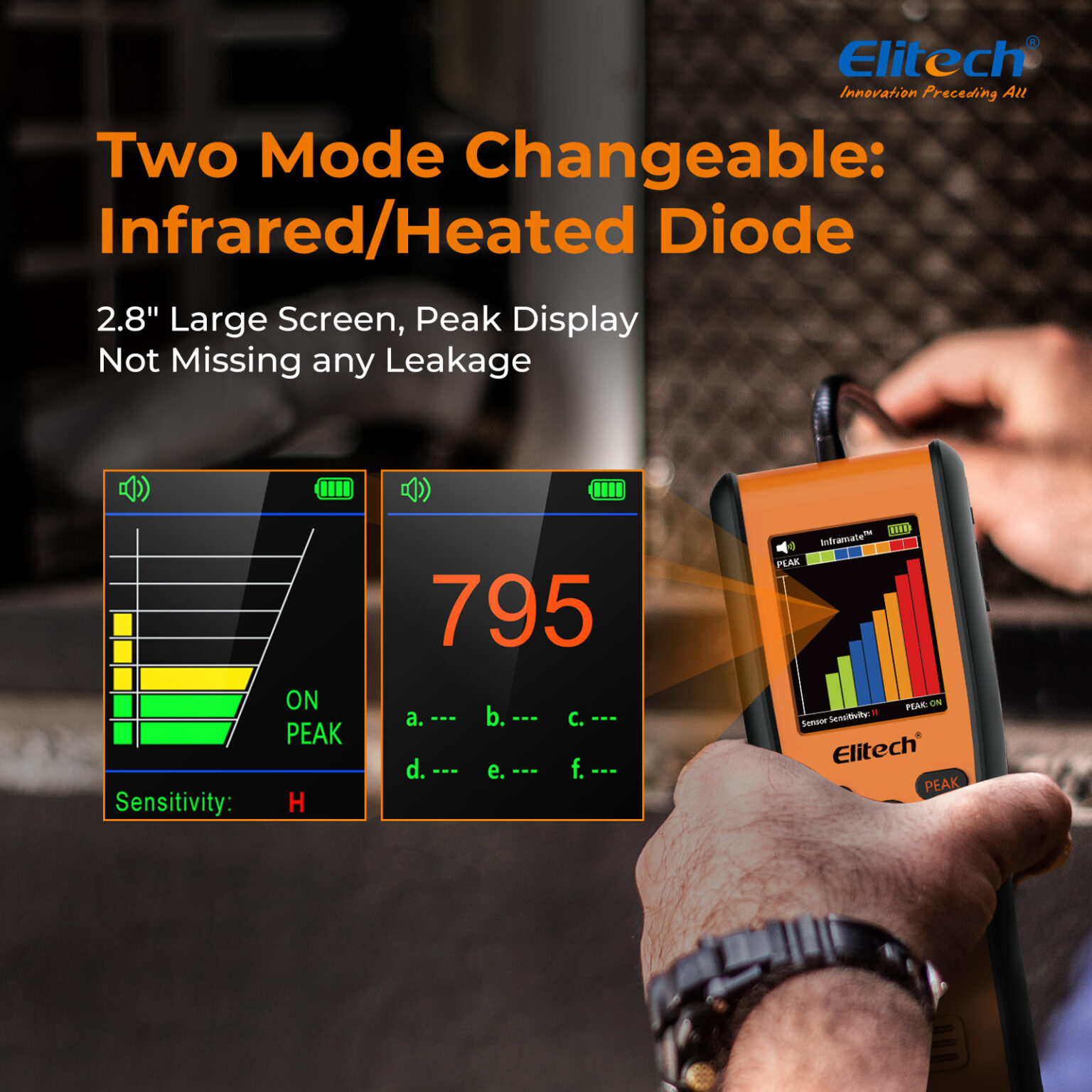 Elitech Inframate D Refrigerant Leak Detector, Infrared & Heated Diode